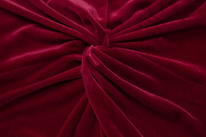 High neck long sleeve velvet ruched maxi dress