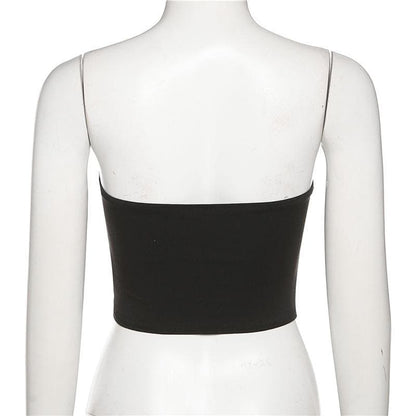 Hollow out bowknot tube cut out top