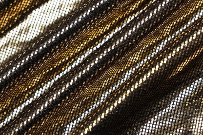 Halter cowl neck metallic high slit backless mini dress