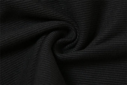 Beaded contrast long sleeve v neck ruched top-final-sale