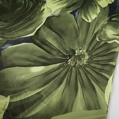 U neck flower print mesh cami maxi dress