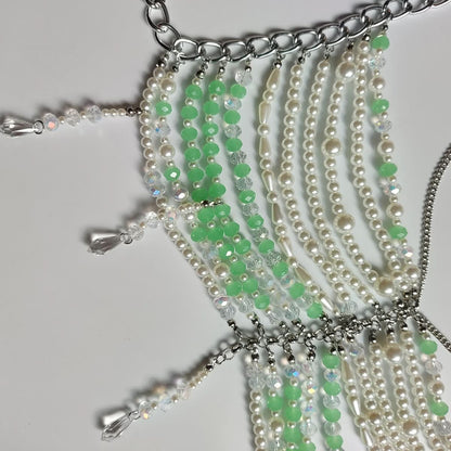 Halter hollow out tassels backless cami cut out top