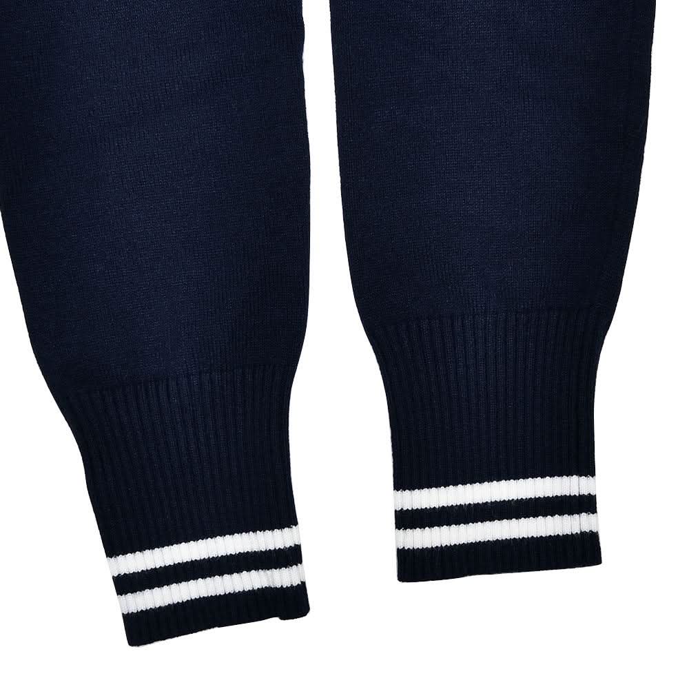 Long sleeve hoodie knitted zip-up high rise pant set