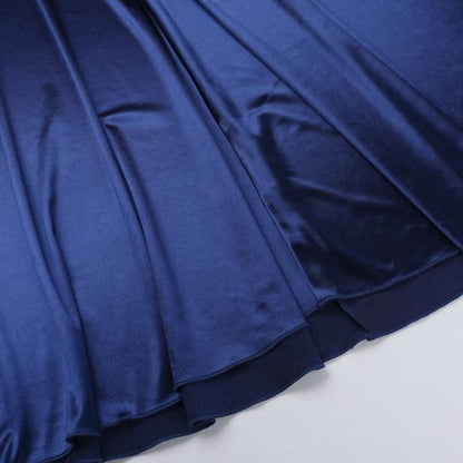 Irregular cowl neck self tie spaghetti strap maxi dress