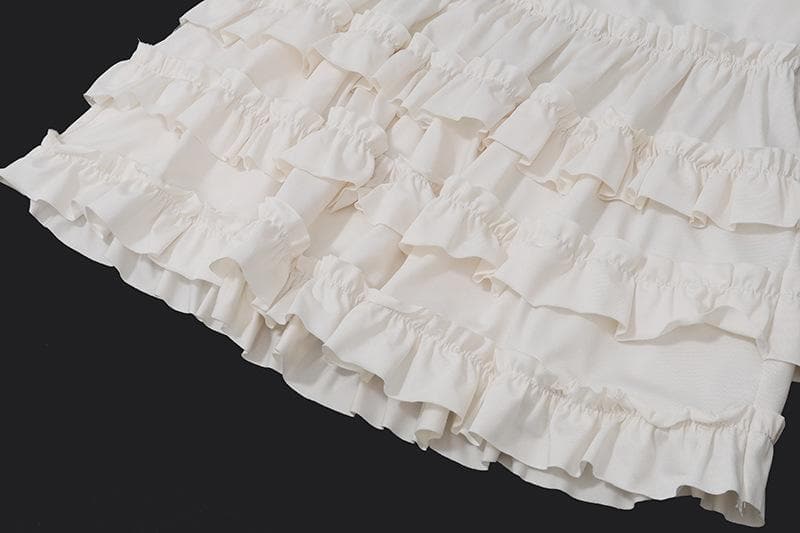 Halter smocked knotted ruched ruffle mini dress