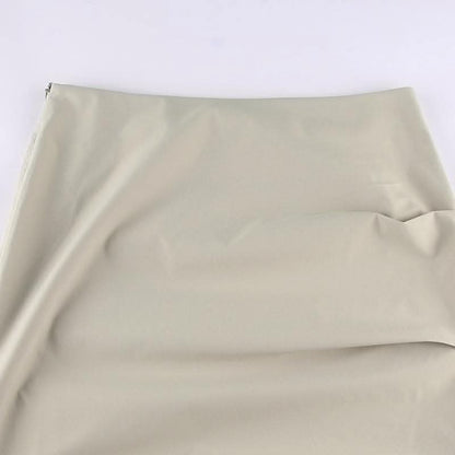 Ruched solid zip-up slit cargo maxi skirt-final-sale