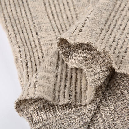 Bowknot contrast halter patchwork ruffle long sleeve top