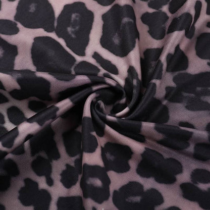 Leopard print square neck backless cami maxi dress