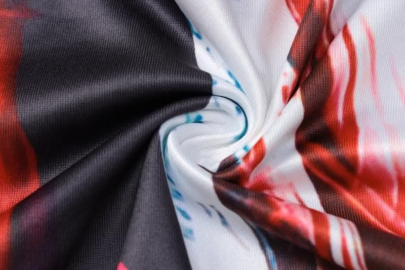 Ribbon sleeveless flower applique contrast print maxi dress-final-sale