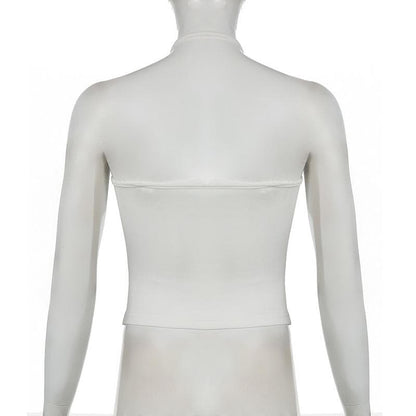 Halter hollow out flower print backless cut out top