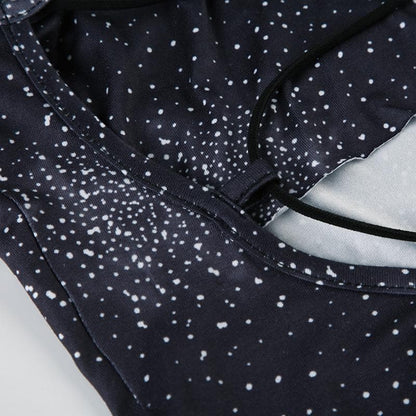 Print cross back backless cami maxi dress