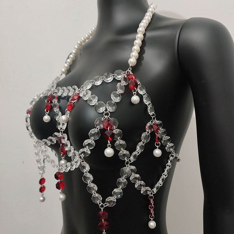 Halter hollow out tassels backless crop cut out top