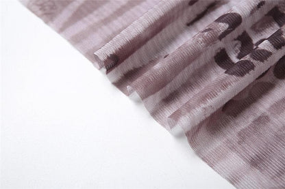 One shoulder irregular hollow out high slit print cut out maxi dress