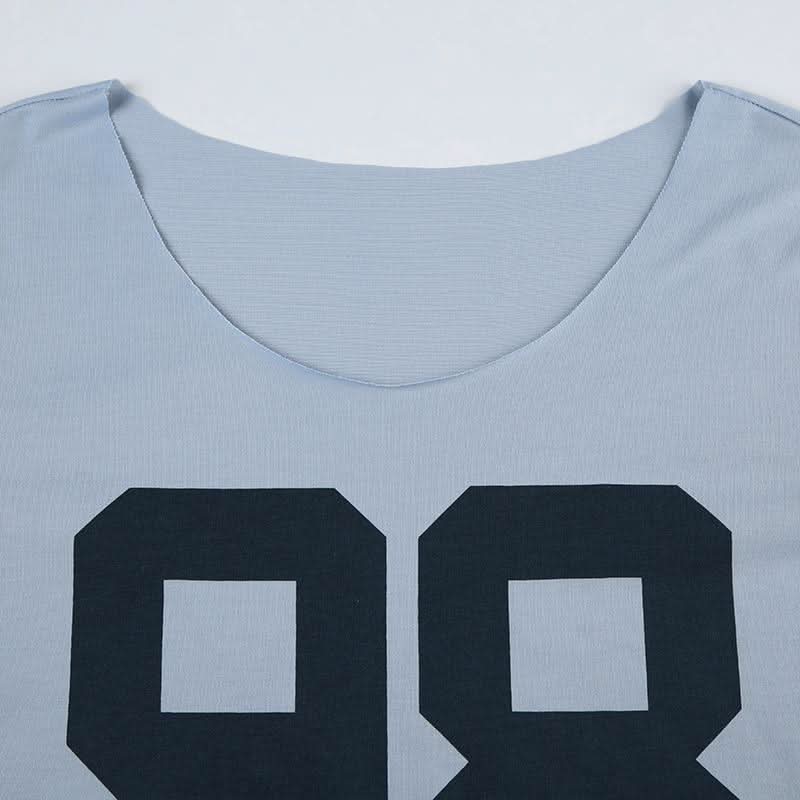 Long sleeve crewneck "98" print top