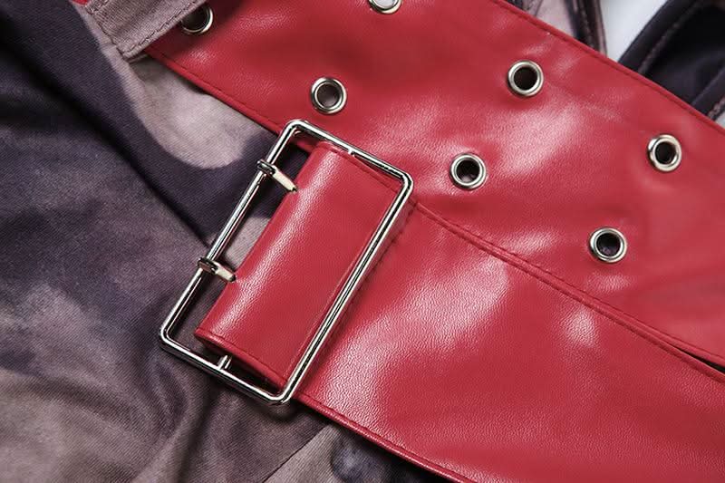 Halter backless self tie buckle romper