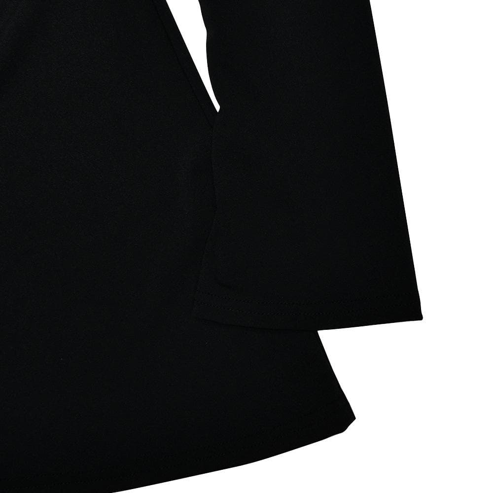Long sleeve off shoulder patchwork backless mini dress