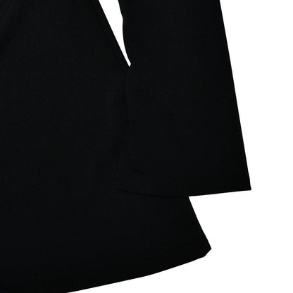 Long sleeve off shoulder patchwork backless mini dress