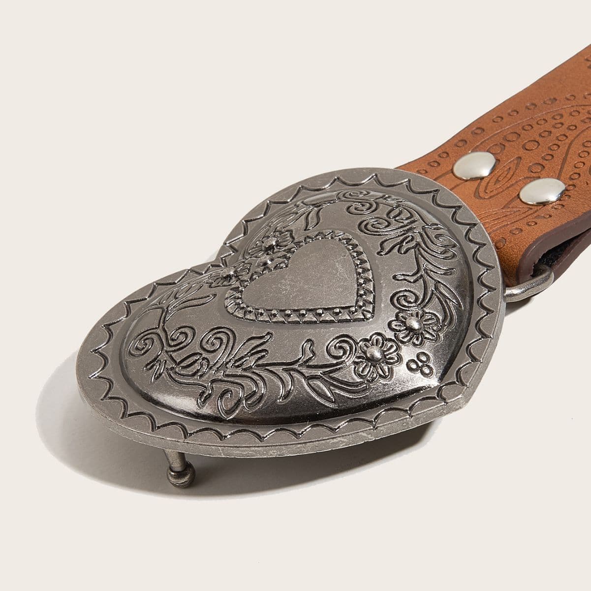 Heart print adjustable belt