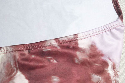 Halter cowl neck hollow out o ring abstract cut out mini dress