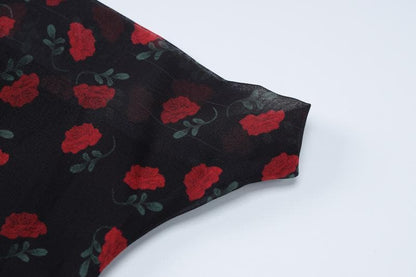 Sleeveless print cowl neck maxi dress