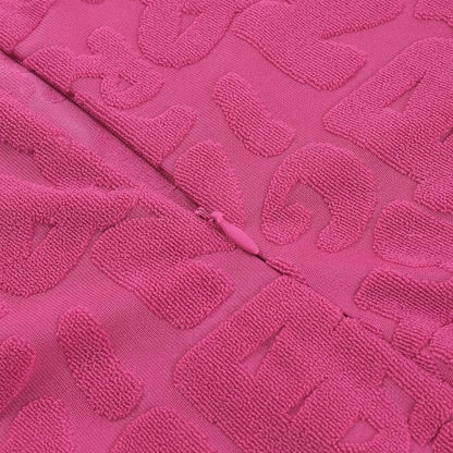 Sweetheart Neck Spaghetti Strap Embossed Letter Texture Bodycon Midi Dress
