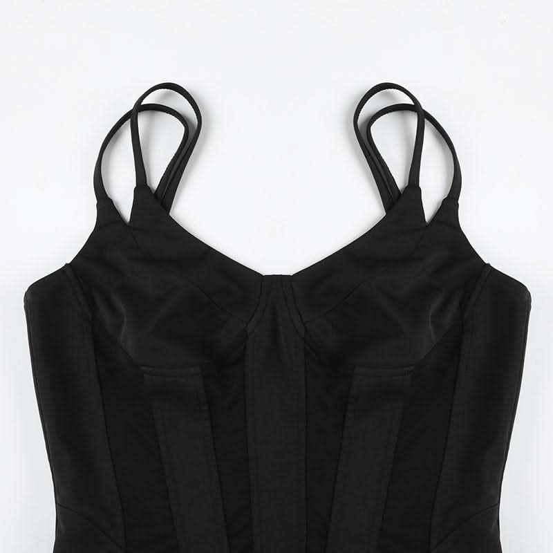 V neck mesh patchwork cami top