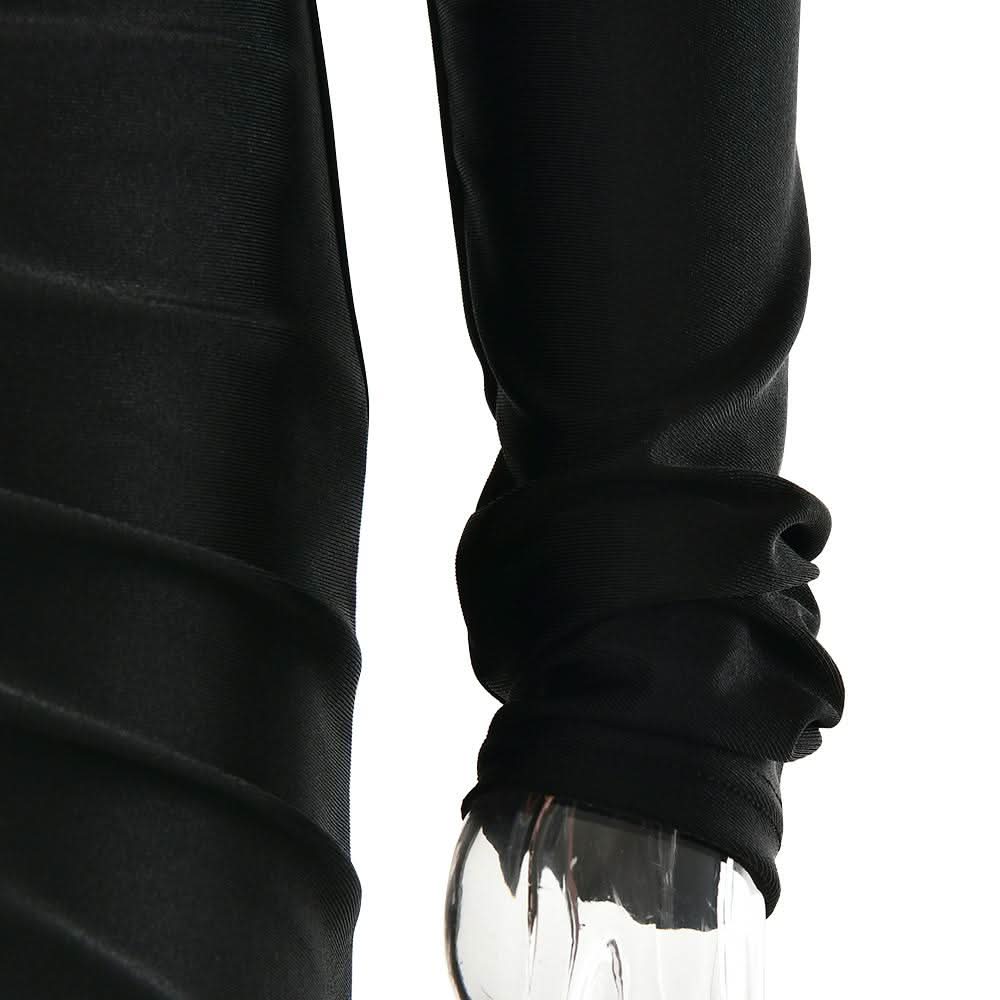 Long sleeve v neck ruched hollow out cut out maxi dress