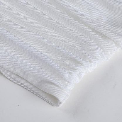 Halibuy Double-layered sleeveless one shoulder ruched top