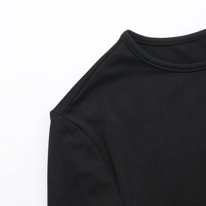 Long sleeve hollow out crop cut out top