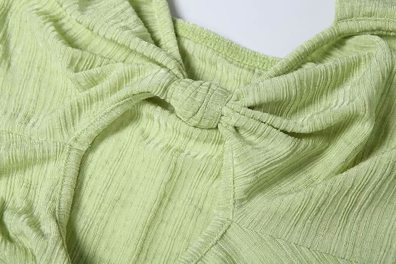 Halter hollow out high slit ruched cut out maxi dress