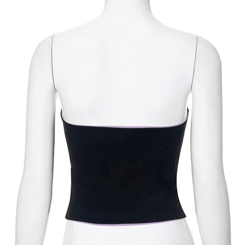 Contrast backless 2-way tube top