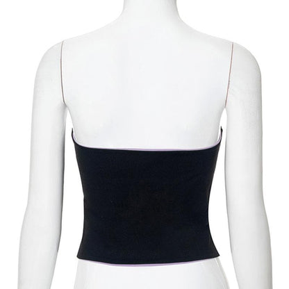 Contrast backless 2-way tube top