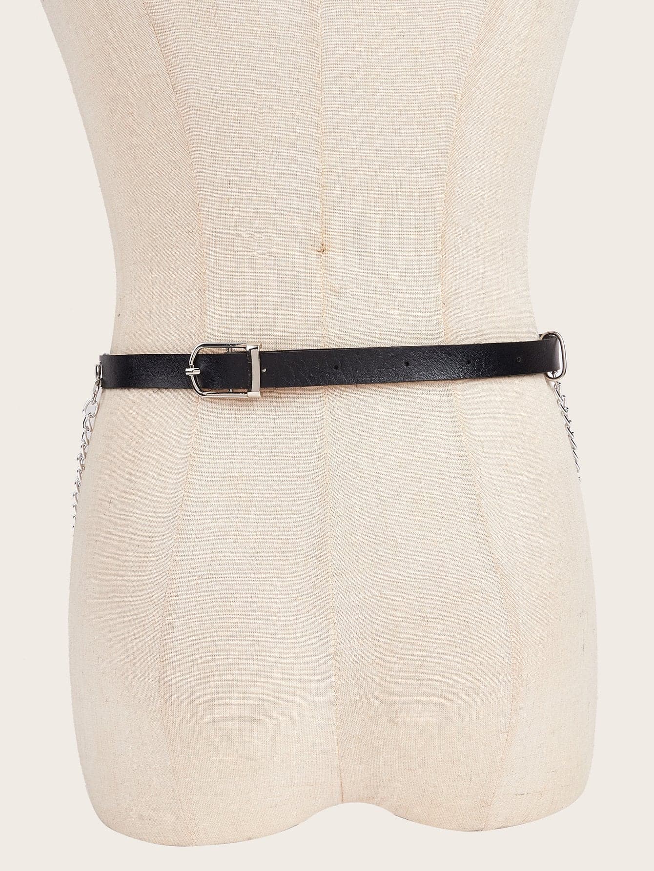 Layered metal chain adjustable corset
