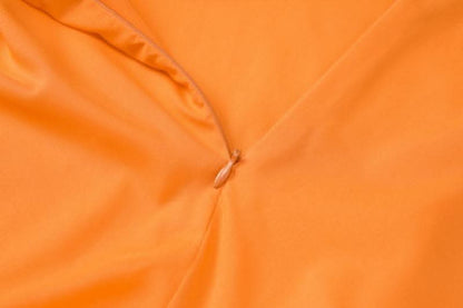 Halter v neck backless ruffle zip-up solid maxi dress-final-sale