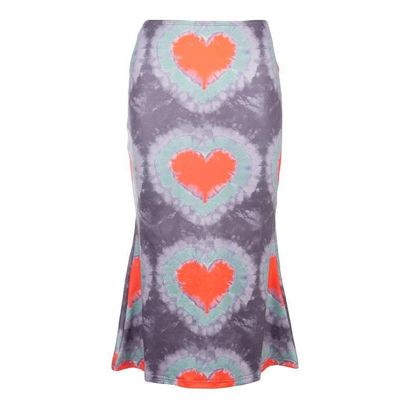 Tie Dye midi skirt