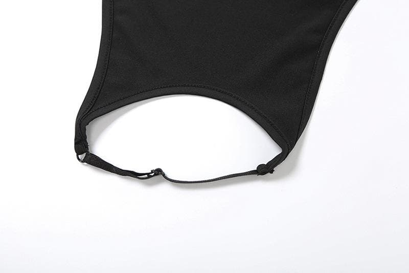 Halter hollow out solid backless pant set