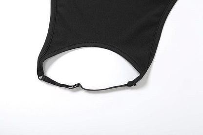 Halter hollow out solid backless pant set