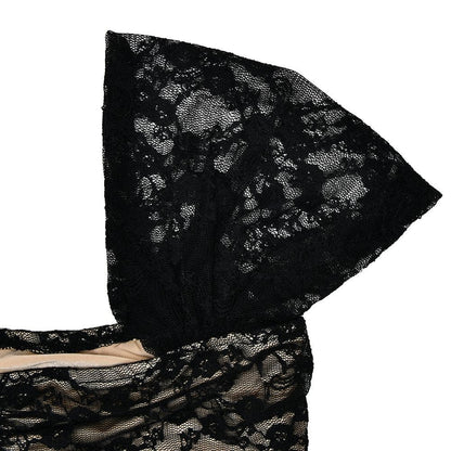 Cap sleeve lace ruffle ruched midi skirt set- Final Sale