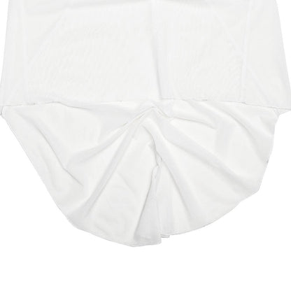 Long sleeve sheer mesh zip-up stitch maxi dress