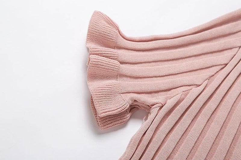 Short sleeve ribbed ruffled buttoned crop top