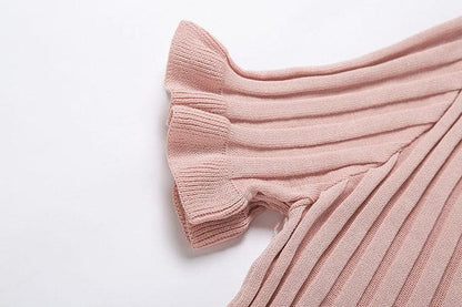 Short sleeve ribbed ruffled buttoned crop top