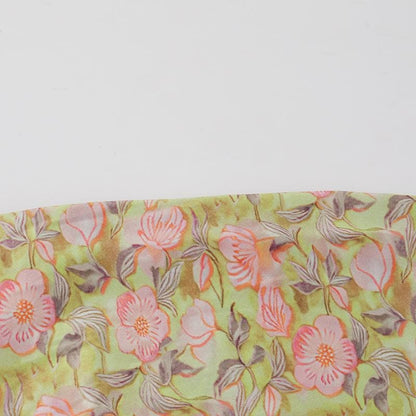 Sweetheart neck lace flower print knotted cami maxi dress