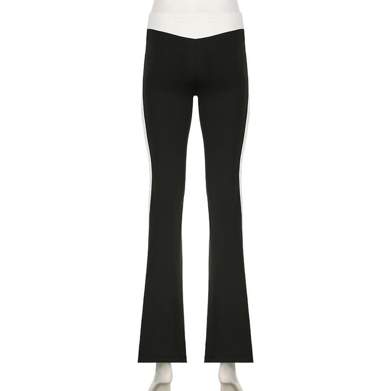 Stitch high rise contrast ruched pant