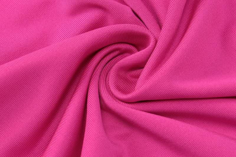 Ruched contrast backless one shoulder ribbon 2-way maxi dress-final-sale