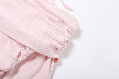 Ruched lace off shoulder halter long sleeve irregular top-final-sale
