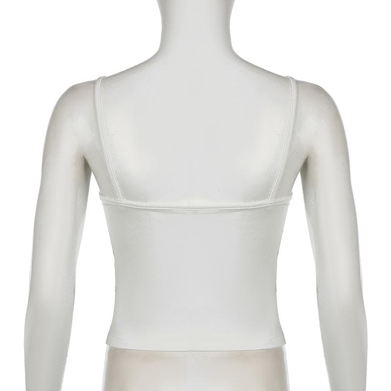U neck rabbit print bowknot cami top