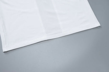 Long sleeve crewneck padded hollow out slit cut out maxi dress