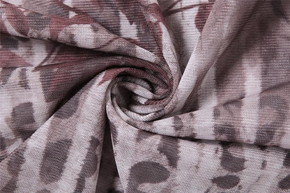 One shoulder irregular hollow out high slit print cut out maxi dress