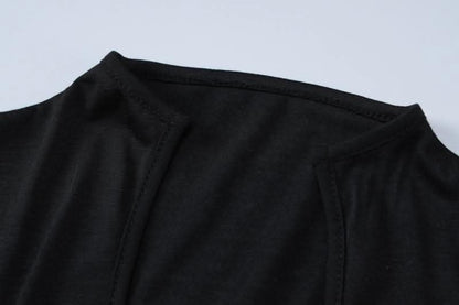 Short sleeve v neck ruched low cut slit solid maxi dress-final-sale