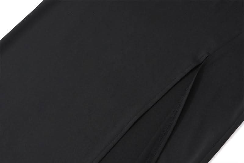 Off shoulder long sleeve slit solid maxi dress